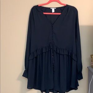 Black flowy summer dress